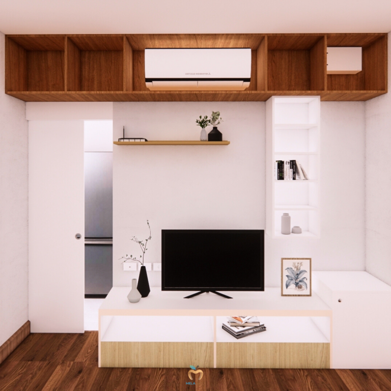 ผลงานการออกแบบ 3D โซนห้องนั่งเล่น