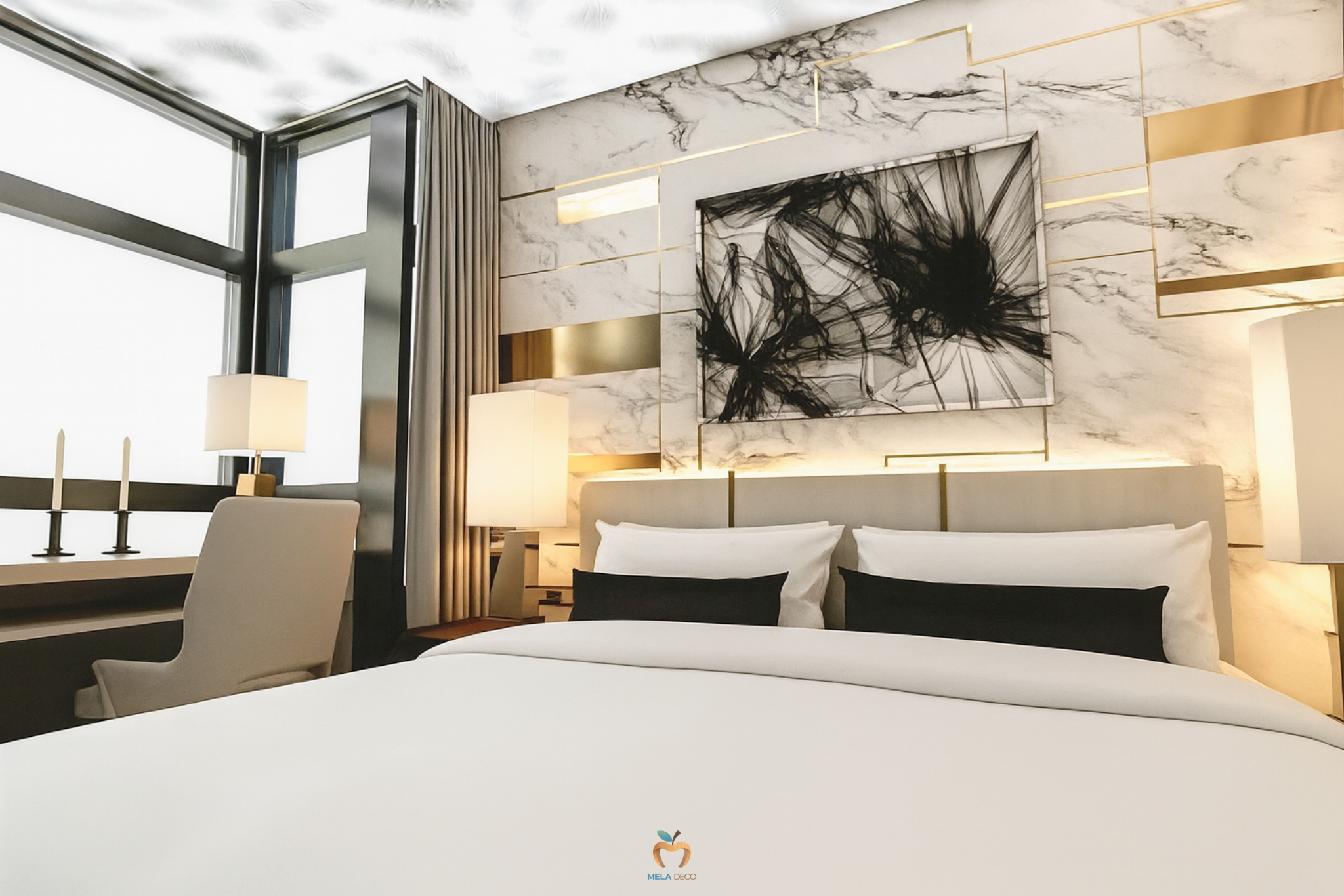 รีวิวการออกแบบ ตกแต่งภายในบิวท์อิน โครงการ The Rivera ห้องนอน